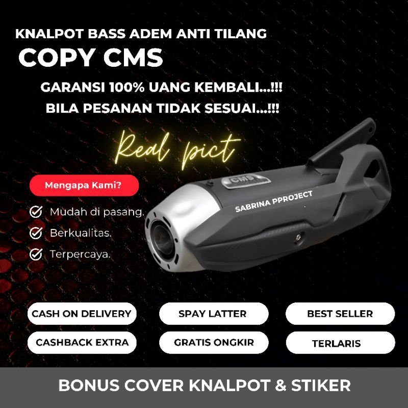KNALPOT COPY C3'EMS DELUXE  SOUL KARBU GT 115 125 LEXI KENALPOT KONDOMAN TSUKGI TSUKGIGI MIO SPORTY 