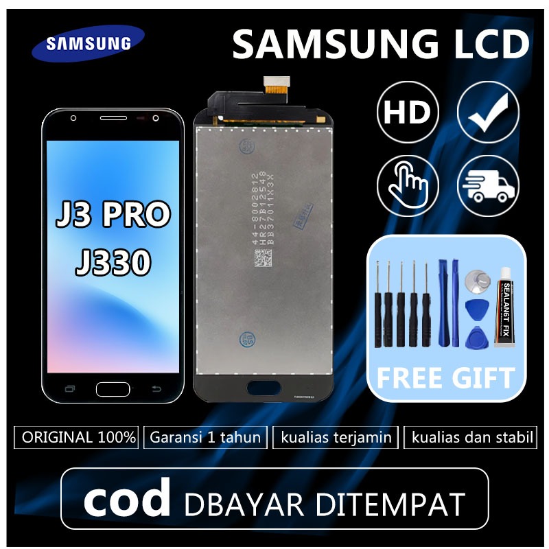 100% ORIGINAL LCD SAMSUNG J3 PRO J330 FULLSET TOUCHSCREEN GARANSI RESMI JU
