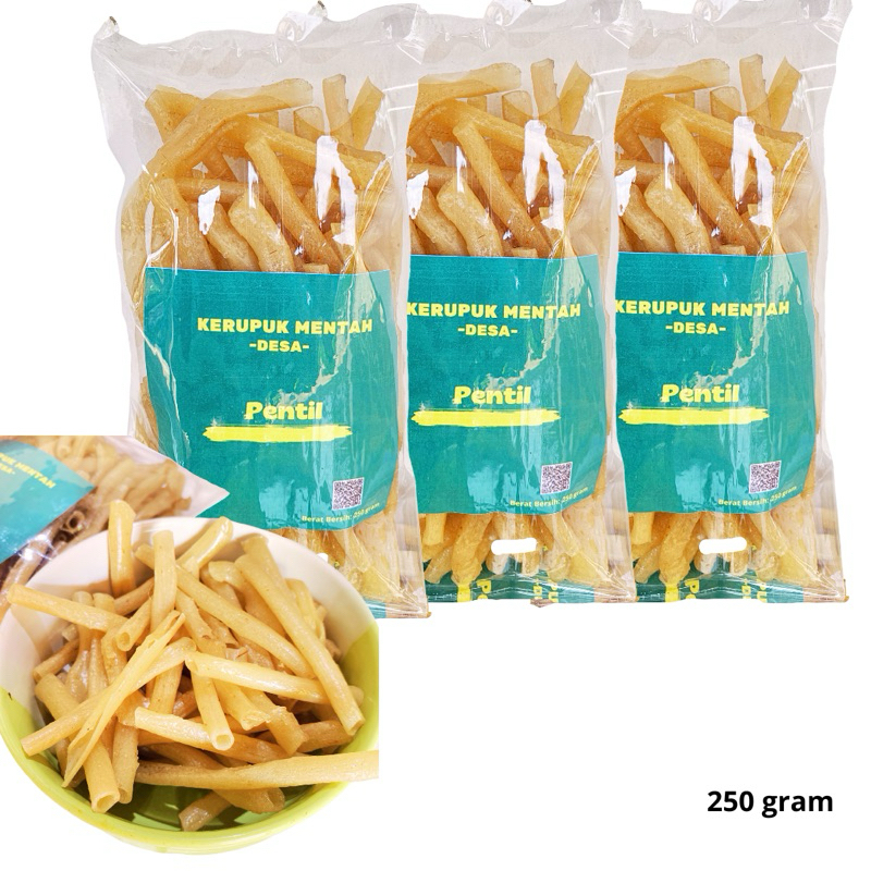 

kerupuk pentil mentah/ krecek pentil 250 gram