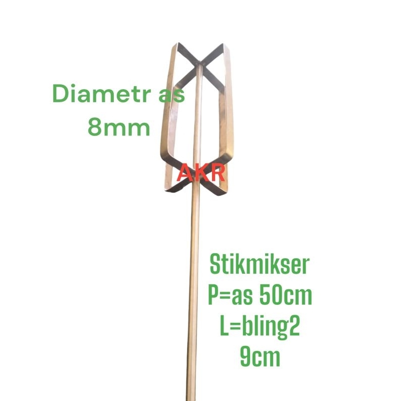 Pengocok Adonan Kue Martabak Stainless Stell Anti Karat Model Kotak-Mata Bor Mikser Multifungsi Peng