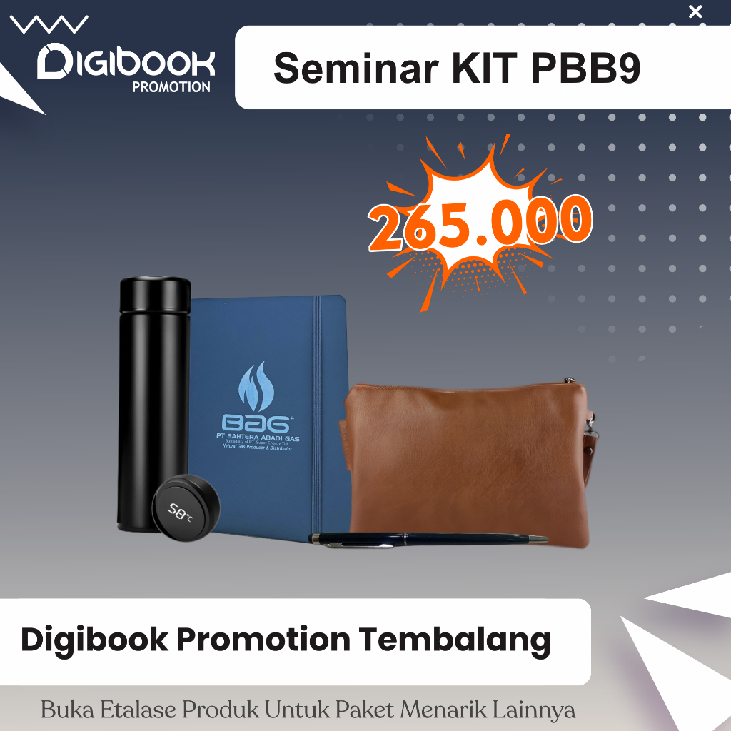 

Pouch Kulit, Notebook Kulit Karet, Pulpen Besi, Tumbler Suhu | Paket Seminar Kit Isi 4 | PBB9.2