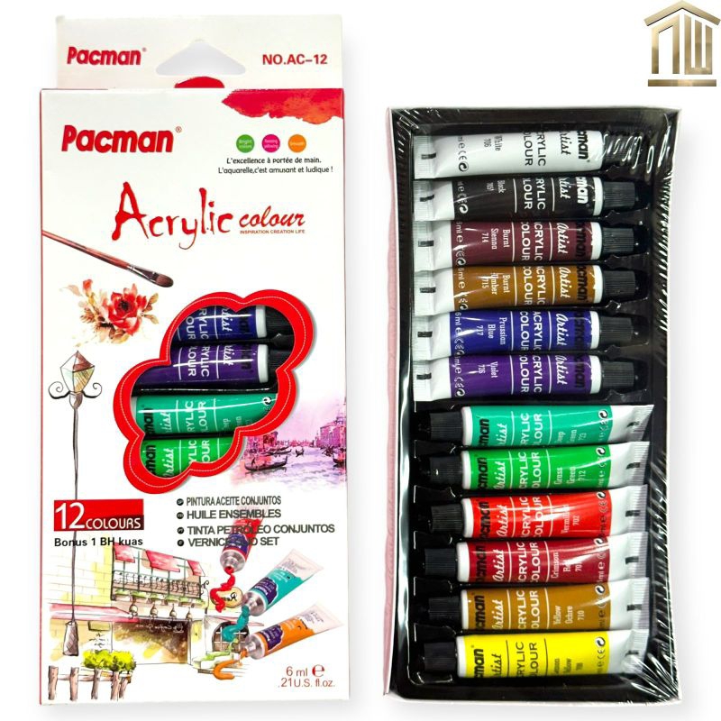 

Cat Acrylic Pacman 12 Warna (Set)