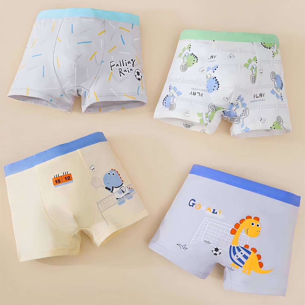 XiaTong Celana Dalam Anak Laki Laki 12 Pcs /Boxer Anak Laki Laki 2-14 Tahun /Celana Boxer Anak Laki 