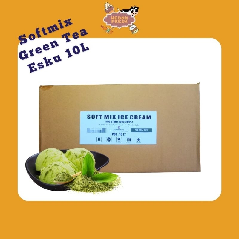 

Soft Mix Ice Cream Matcha Greentea Esku 10 Liter