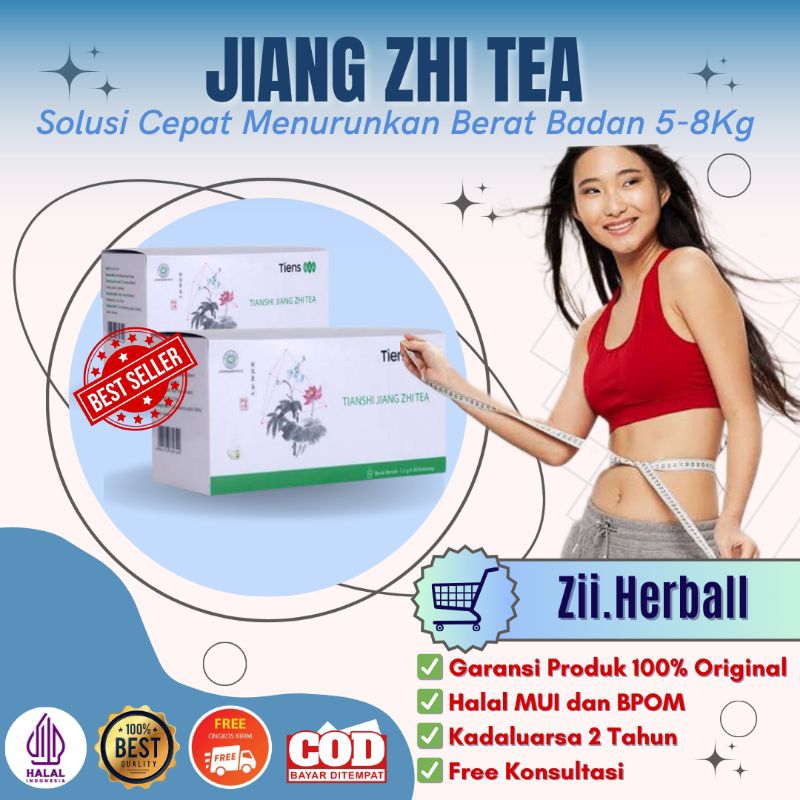 Teh Pelangsing Teh Diet Teh Detoks Teh Hijau Pelangsing Badan Tiens Jiang Zhi Tea
