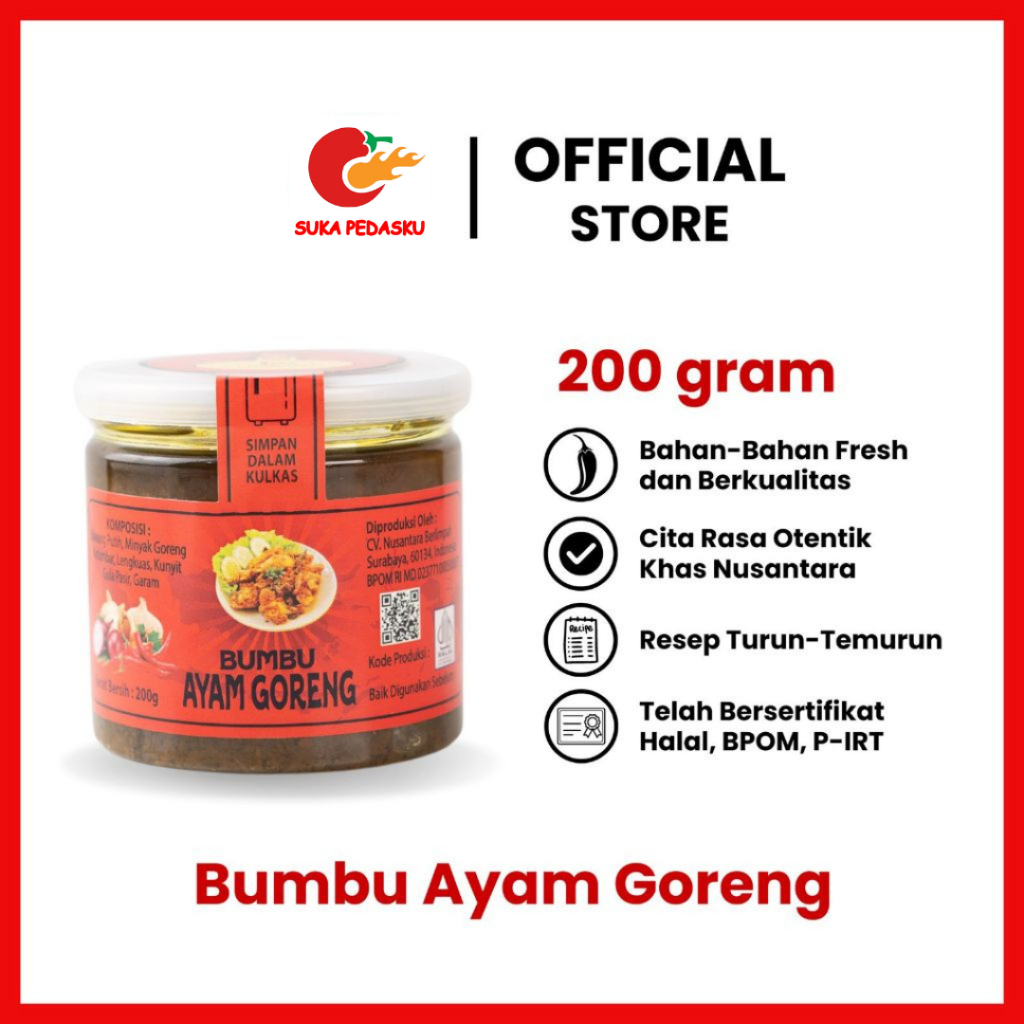 

BUMBU AYAM GORENG 200 gram produk dijamin 100% halal