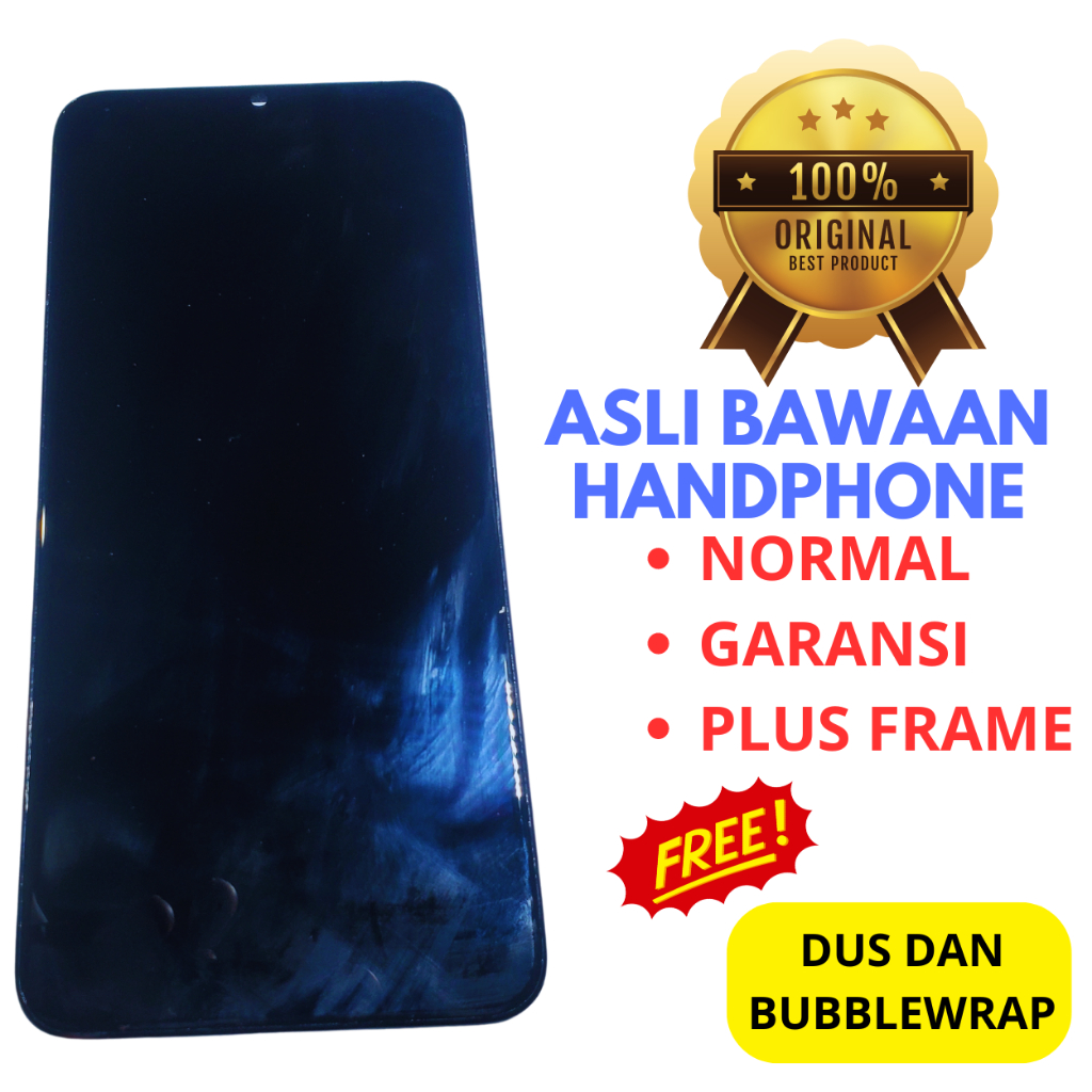 lcd samsung a02s ori copotan - a02s - plus frame - lcd fullset - original bawaan cabutan