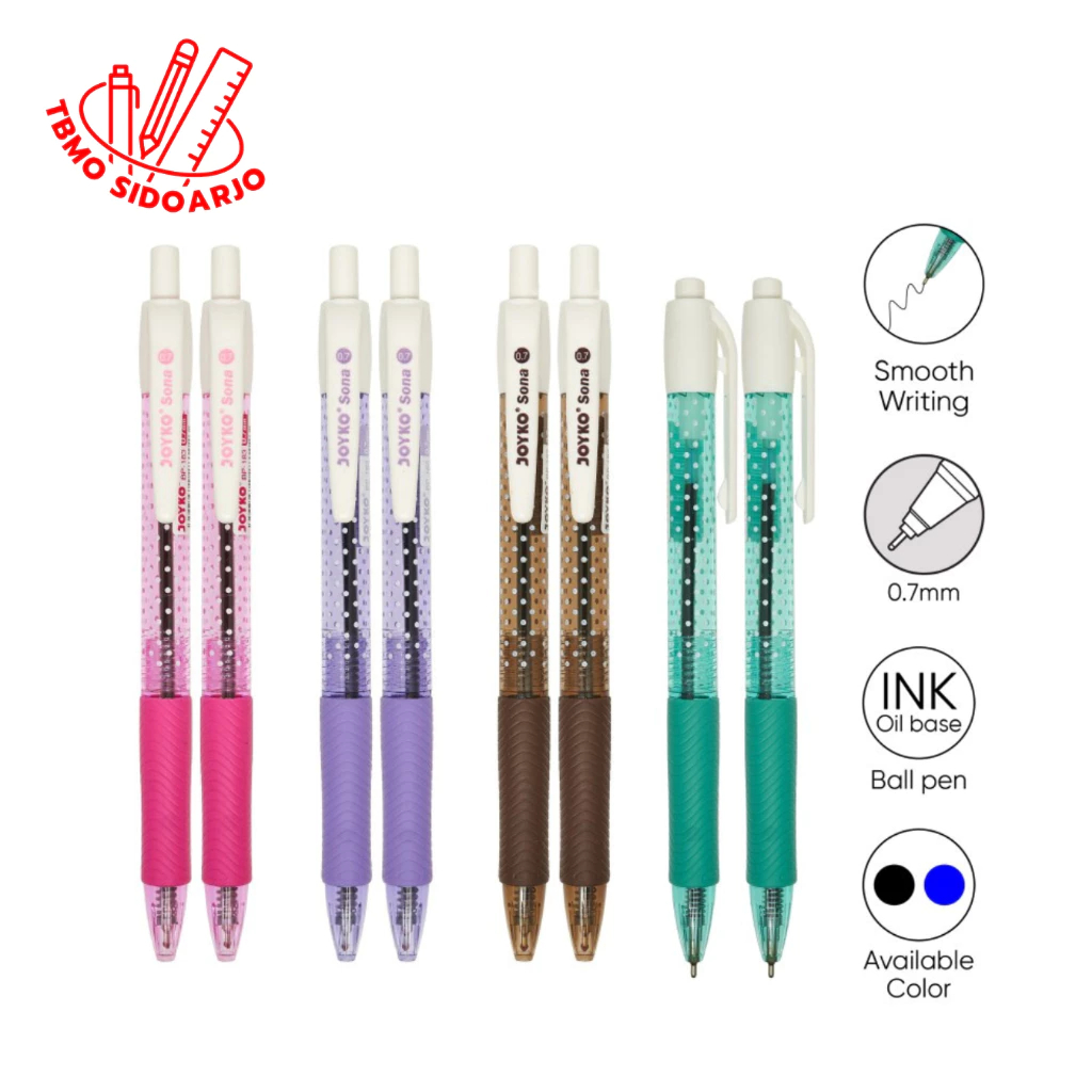 

( Ecer 1 Pcs ) Ball Pen / Pulpen / Pena Joyko BP-183 / Sona / 0.7 mm Hitam