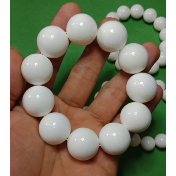 Gelang Bahan Kulit Kerang Asli [Warna Putih Polos]