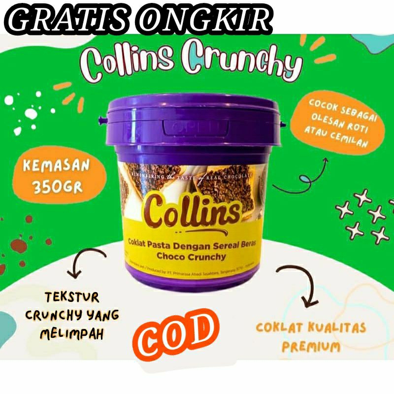 

COKLAT Olisan Roti 350gr collins coco crunchy Kemasan Pabrik