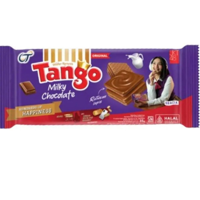 

tango wafer milky chocolate 110g - tango cokelat susu