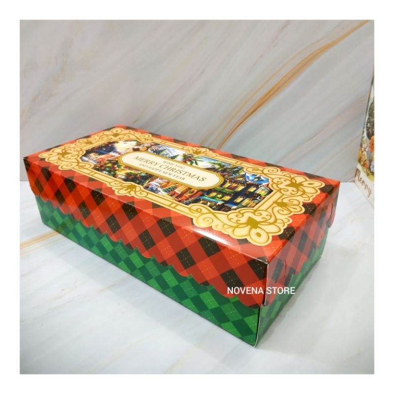 

BOX NATAL MIKA 25X12X7CM KOTAK KUE HAMPERS MERRY CHRISTMAS-X'MAS2237