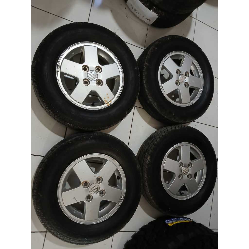 VELG MOBIL STD KARIMUN RING 13 LEBAR 4 PCD 4X100 ET45 + BAN 165/80R13
