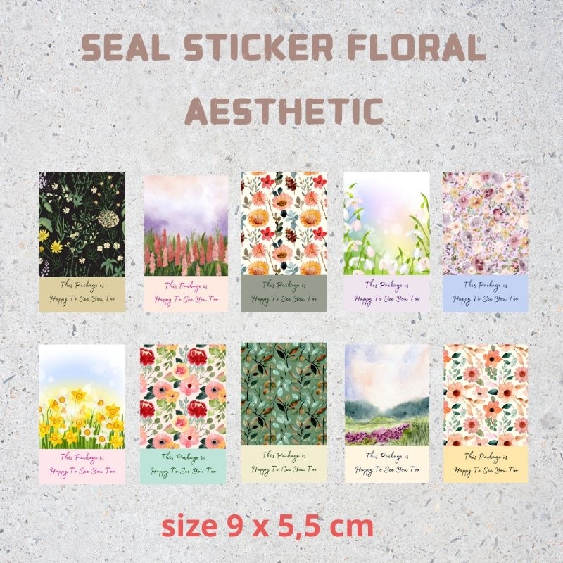 

(25 pcs) Stiker segel box - Seal Sticker Floral Aesthetic - Seal Sticker Paket - Seal stiker box
