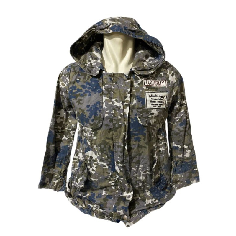 Jaket Style Parka Loreng Flecktarn Biru