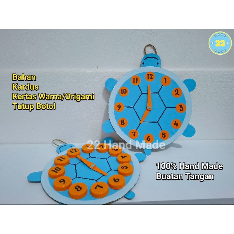 Prakarya Jam dinding Dari Kardus dan Kertas Warna/Alat Peraga jam dinding