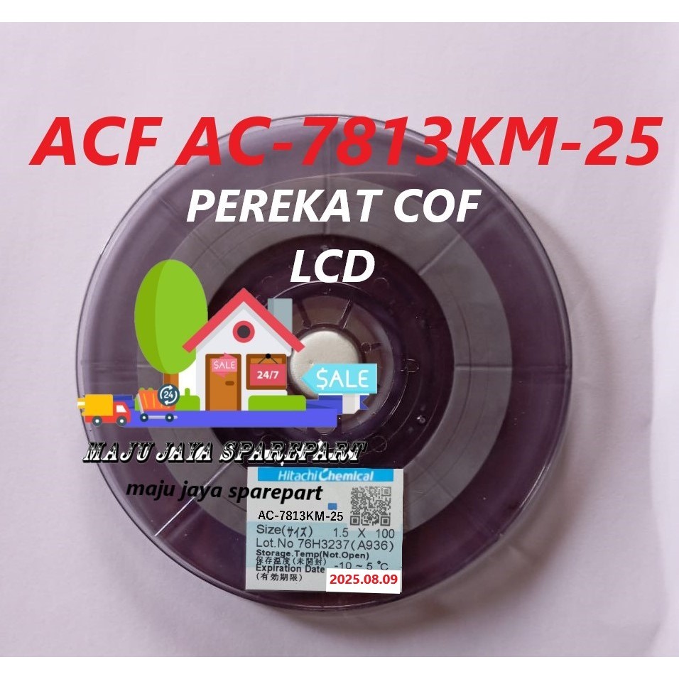 ACF AC 7813KM-25 Lem ic cof lcd tv / lem perekat tcon acf ac - lem ic cof lcd tv - lem tikon t con t