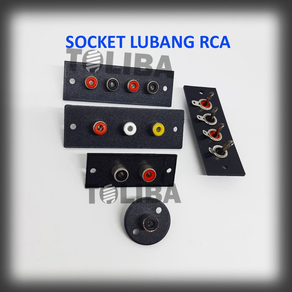 soket rca 1 2 3 lubang 4 pin soket input output soket audio socket rca / colokan lubang rca 1 lubang