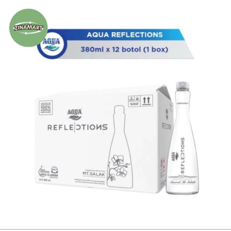 

Aqua Reflections 380ml Still 1 Dus Karton isi 12 Aqua Botol Beling 380ml