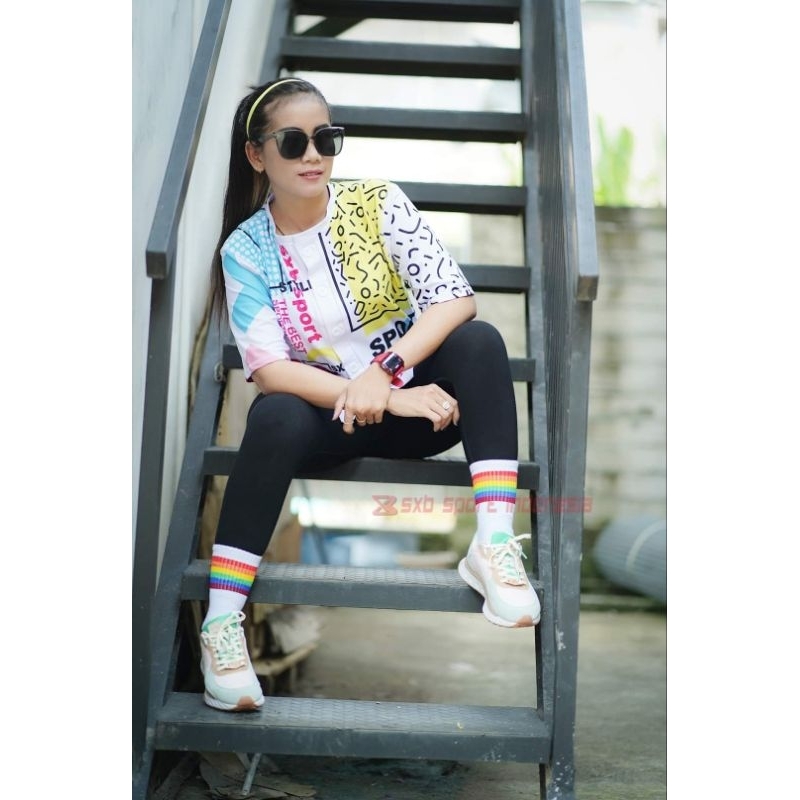 SXB SPORT PAKAIAN OLAHRAGA KEREN LENGAN PENDEK WANITA