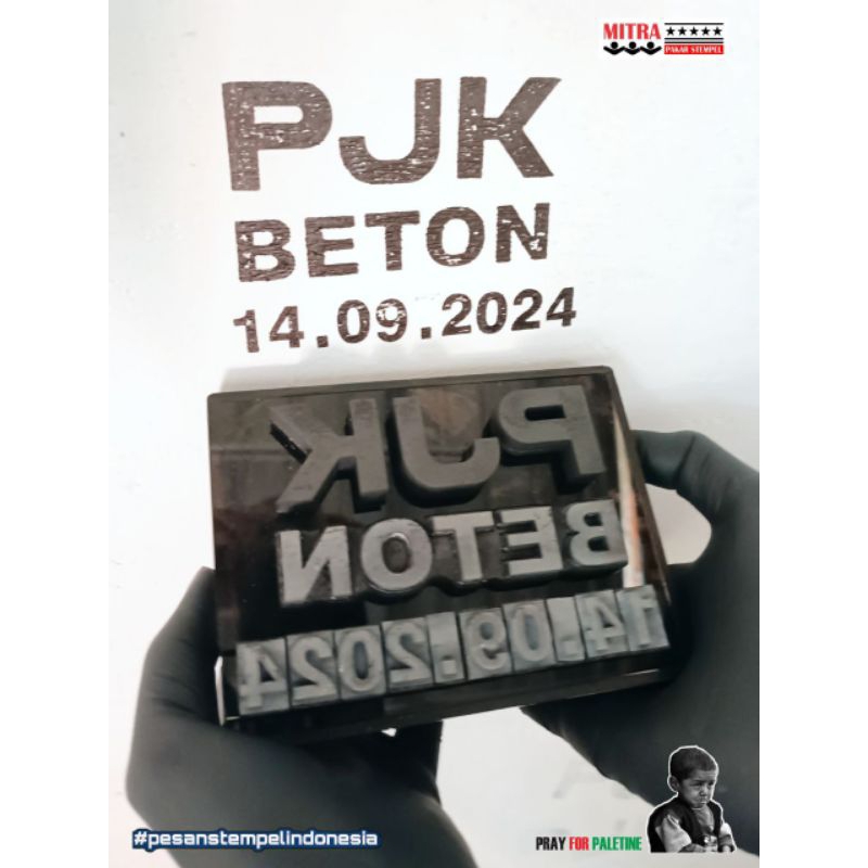 

stempel beton kode produk beton penanda beton precast qc pass passed