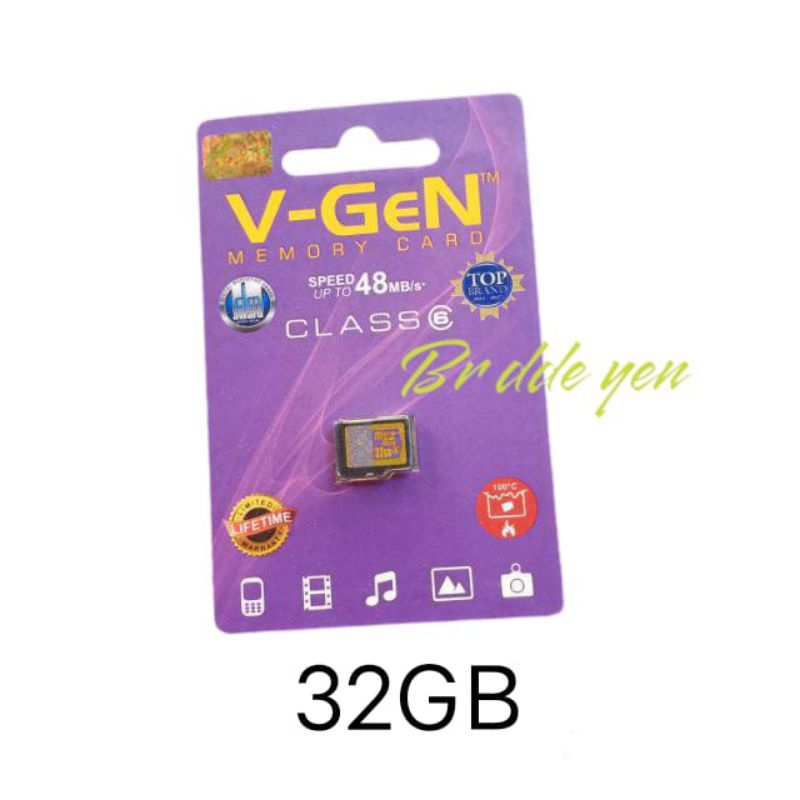 Memori handphone 4GB . 8GB . 16GB . 32GB micro SD card V Gen Class 6 kartu memory card hp mmc
