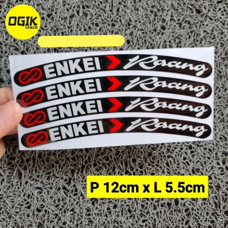 stiker cutting motor velg stiker racing enkei