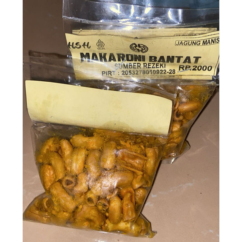 

Makaroni bantet Hsh Tasikmalaya 70gr makaroni bantet virall /cemilan kekinian makroni pedas