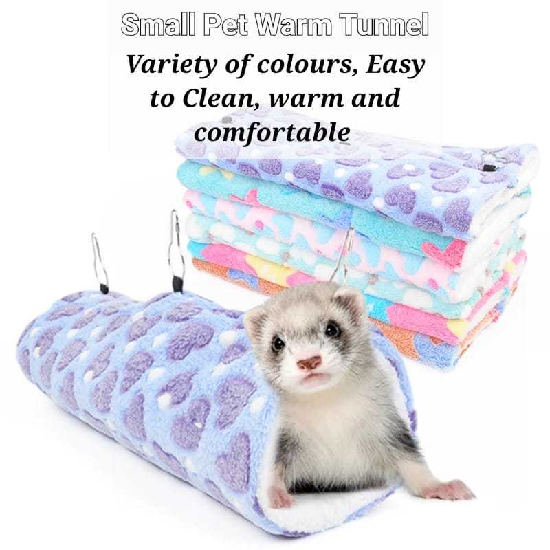 1 Pcs - Tunnel / Terowongan Flanel Untuk Hewan Sedang Kucing, Marmut, Otter, Berang", Burung, SG