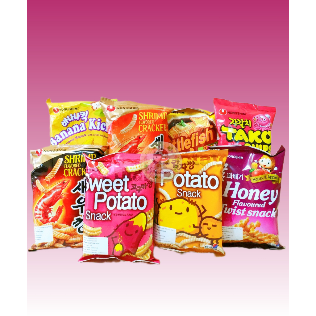 

.Snack Import I Nongshim Snack Crakers Chips Aneka Rasa honey twist Snack Korea ( ds bgr )