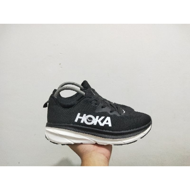 Hoka Runner Black White Second Size 41