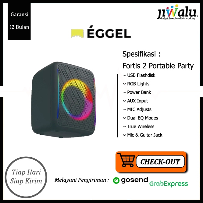 Eggel Fortis 2 Portable Party Speaker with RGB Lights