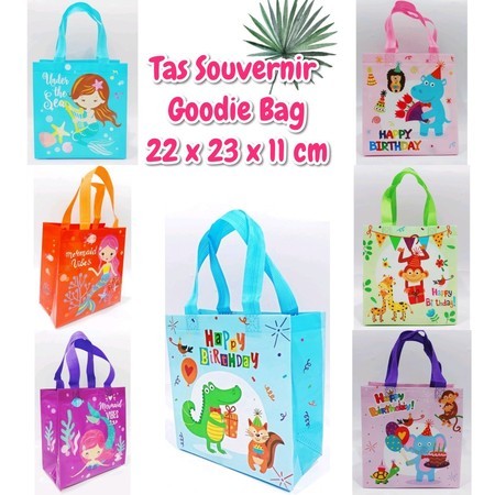 

TOTE BAG - tas lucu souvenir sovenir snack ultah HBD PERINTILAN PESTA one stop party ulang tahun anak goodie bag totebag tote bag karakter 22 x 23 x 11 cm
