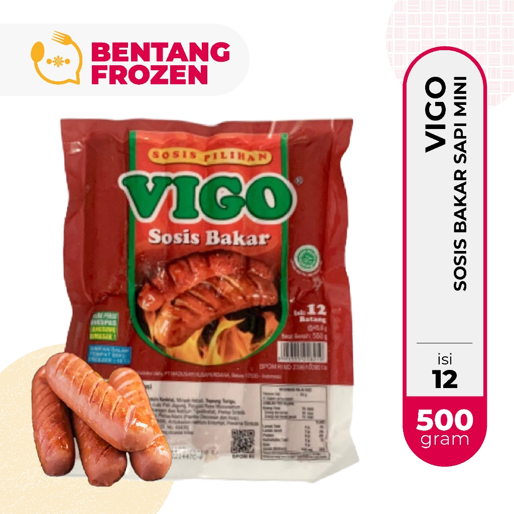 

Vigo Sosis Sapi Bakar 500gr isi 12 Pcs