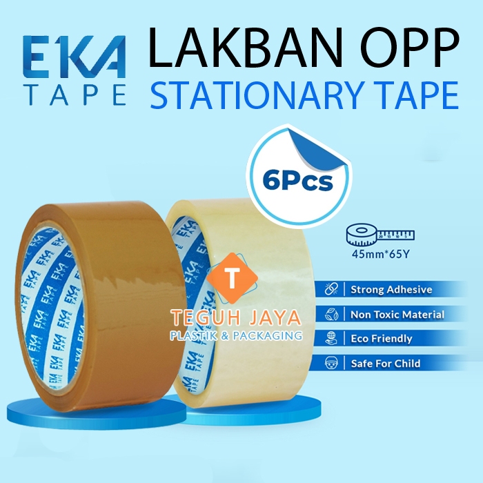 

Lakban OPP Isolasi Selotip EKA 45mm x 65 Stationary Tape 45x65 Eka Tape