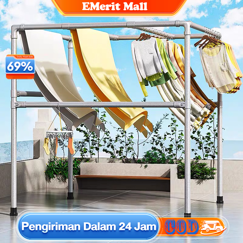 Jemuran Baju Stainless Gantungan Baju Stainless Gantungan Baju Berdiri Stainless Kuat Besar