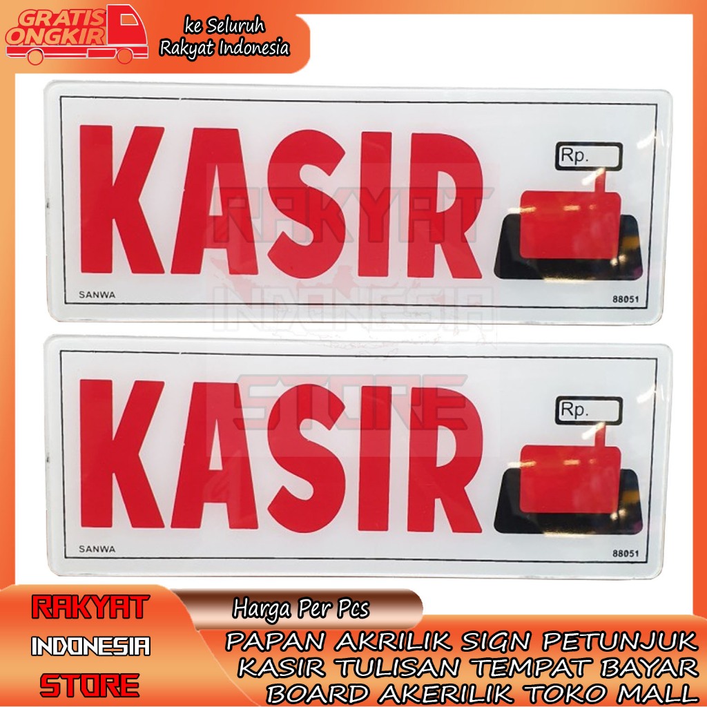

Papan Akrilik Sign Board Petunjuk Kasir Tempat Bayar Stiker Tulisan Ruangan Rumah Kantor Kaca Plastik Media Pesan Informasi Akerilik Toko Mall Acrilyc Kuat Tempel Kaca Label Lengket Double Tape Gantung