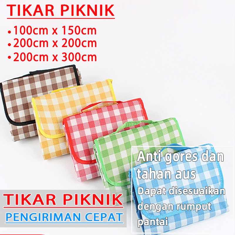Kelas A. tikar piknik waterproof tikar lipat piknik jumbo 300x200 anti air tikar lipat piknik aesthe