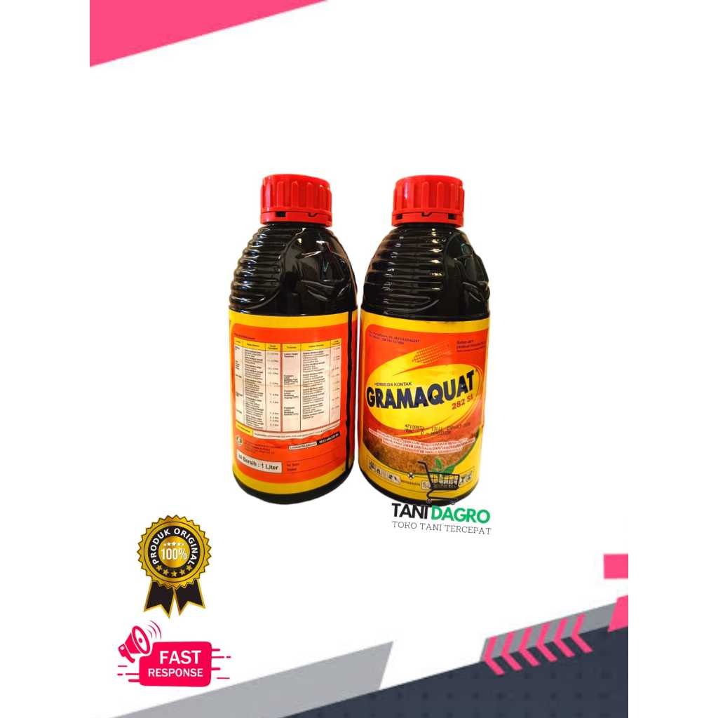 Herbisida Gramaquat 282 SL @1 liter - Herbisida Obat Pembasmi Rumput Liar daun lebar