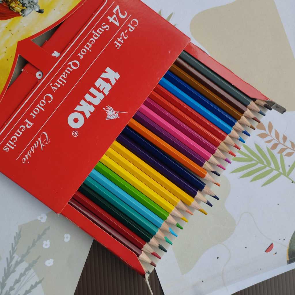 

PENSIL WARNA KENKO 24 warna | Pensil Colour Kenko | Pewarna Murah | Lestari Stationery