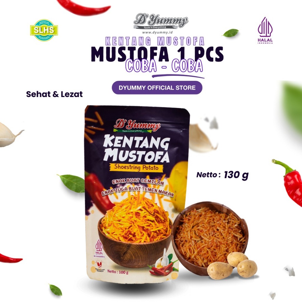 

D'Yummy Kentang Mustofa Kriuk Kemasan Pouch 130gr