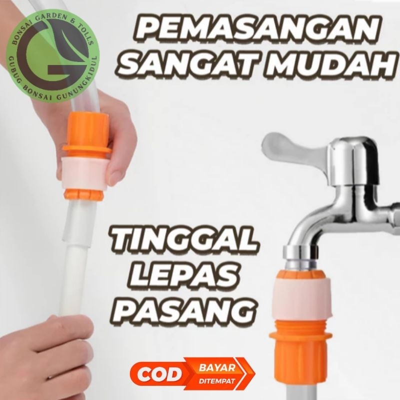 konektor sambungan selang air klem selar air kran