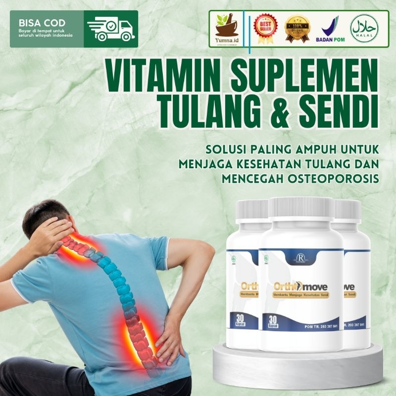 ORTHO MOVE-Vitamin Tulang dan Sendi Suplemen Tulang Obat Pengapuran Tulang-Solusi Syaraf Kejepit Rem