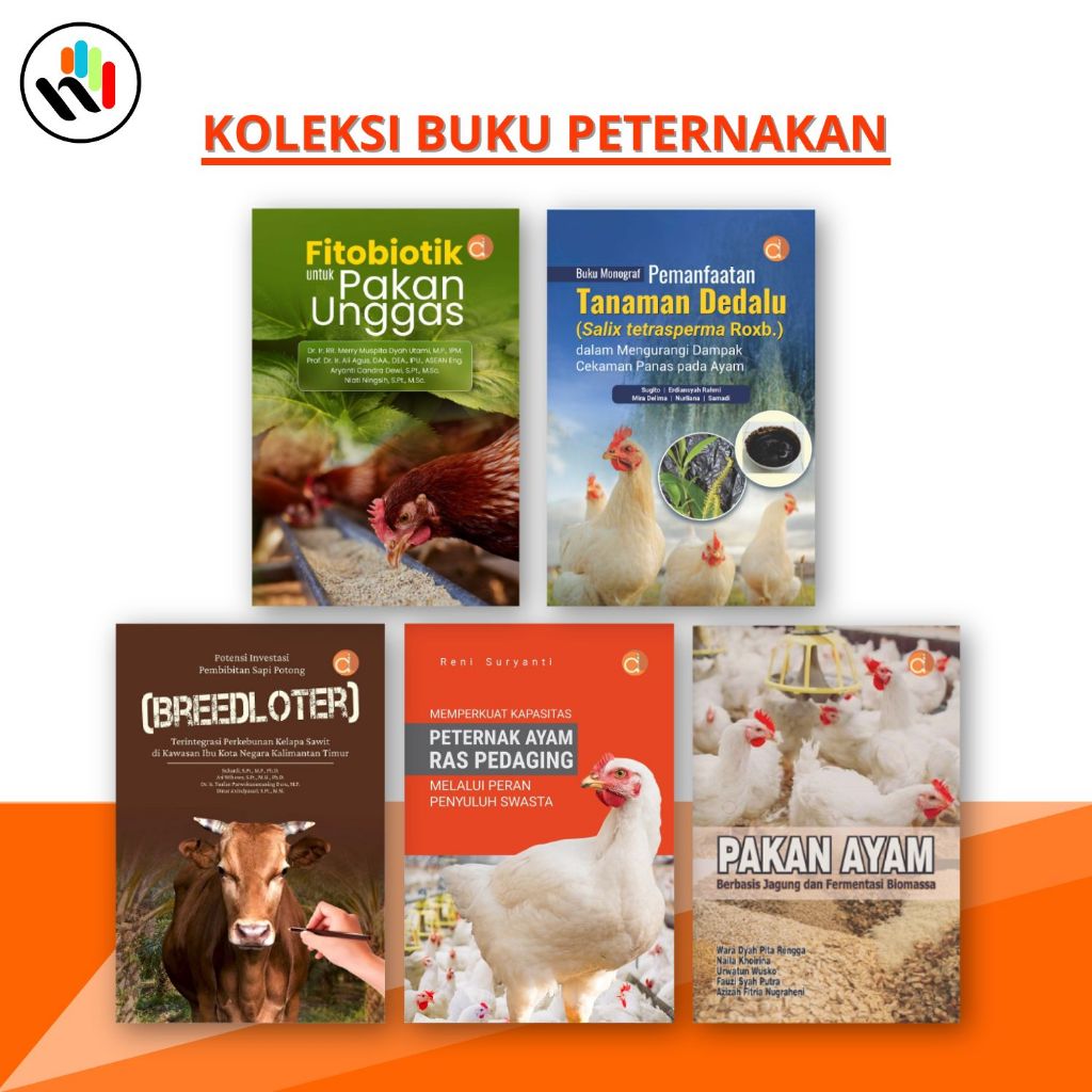 Buku Peternakan : Pakan Ayam Berbasis Jagung,Peternak Ayam Ras Pedaging,Potensi Investasi Pembibitan