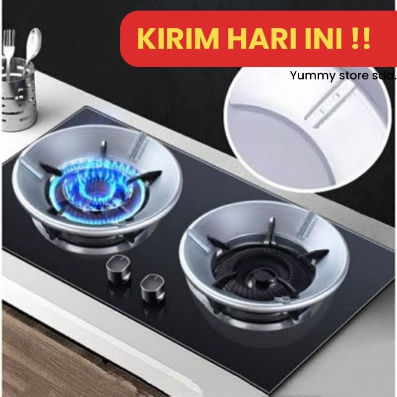 ALAS TATAKAN KOMPOR COVER KOMPOR GAS ALUMUNIUM PELINDUNG ANTI ANGIN