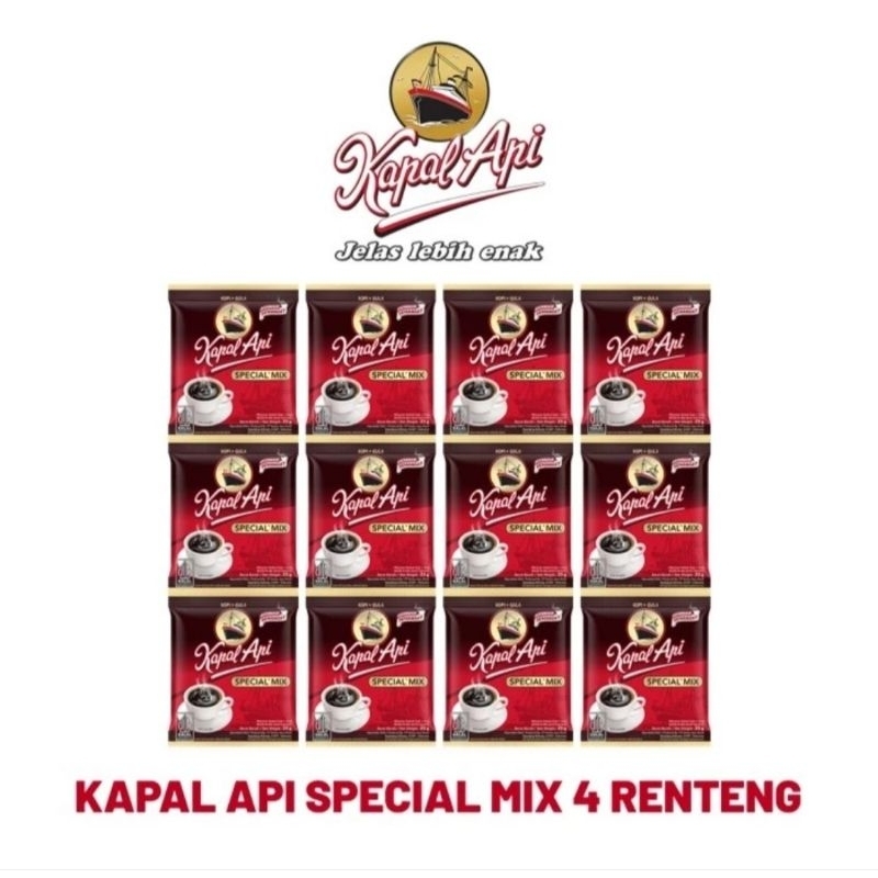 

Kapal Api Spesial Mix 4 Renteng 10 x 23 Gram