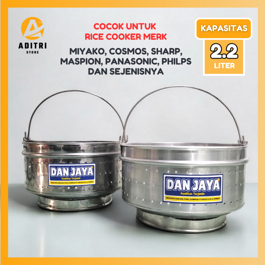 Saringan Kukusan Nasi Rendah Gula untuk rice cooker 2.2 liter Miyako, Cosmos, Phillps, Sharp, Maspio