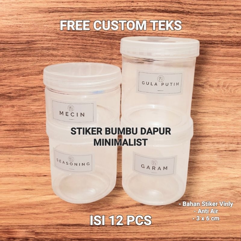 

Stiker Bumbu Dapur ANTI AIR free Custom Teks