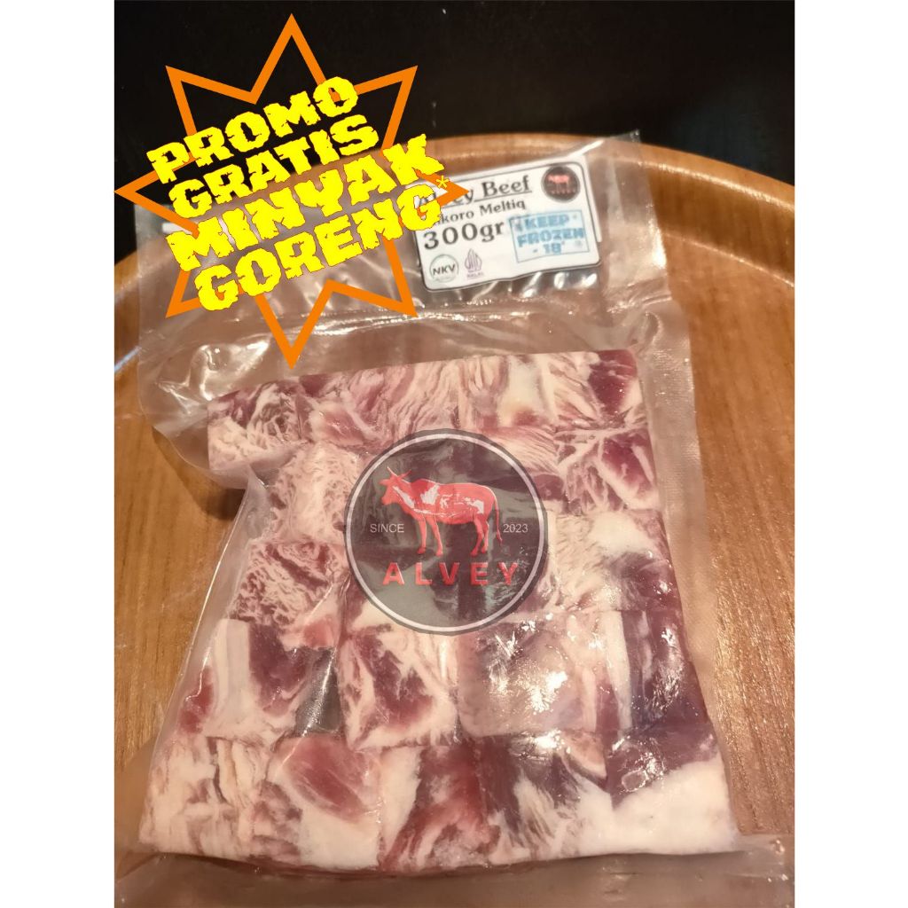 

Saikoro Meltique Beef – Daging Sapi Premium Cube Cut, Siap Grill - Halal 100% -vacum pack