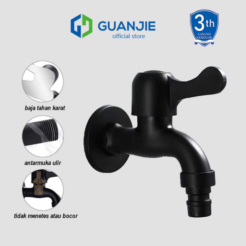 GUANJIE - Kran Tembok Stainless Kualitas Tinggi SUS 304 Anti Karat Ukuran Drat1/2 inch